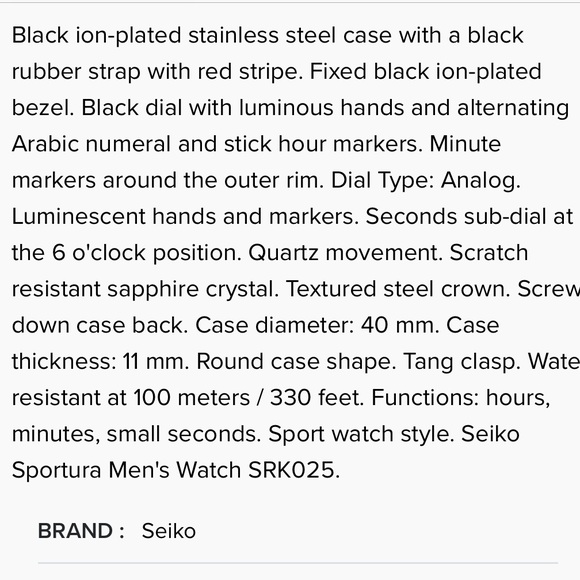 🛑sold🛑 Seiko Sportura Mens Watch! - Picture 4 of 7